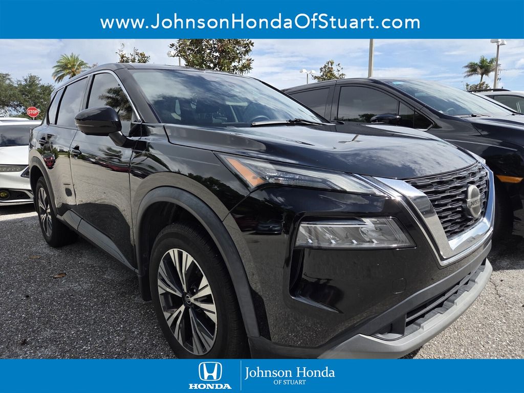 Super Black 2021 Nissan Rogue SUV / Crossover Front-Wheel Drive Continuously Variable Transmission