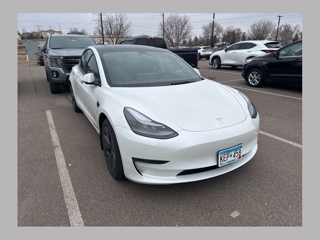 White 2023 Tesla Model 3 RWD Sedan Rear-Wheel Drive 1-Speed Automatic