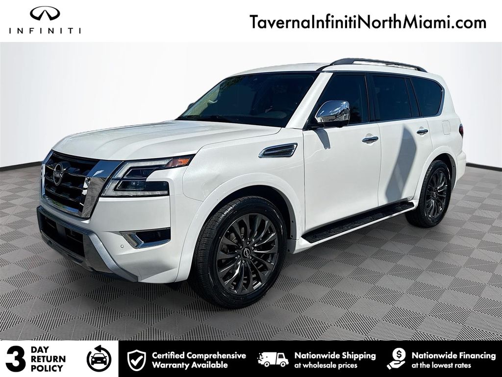 Aspen White 2023 Nissan Armada SUV / Crossover 4X2 7-Speed Automatic