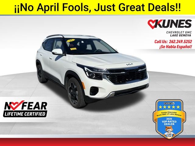 Snow White Pearl 2025 Kia Seltos S FWD SUV / Crossover Front-Wheel Drive Continuously Variable Transmission