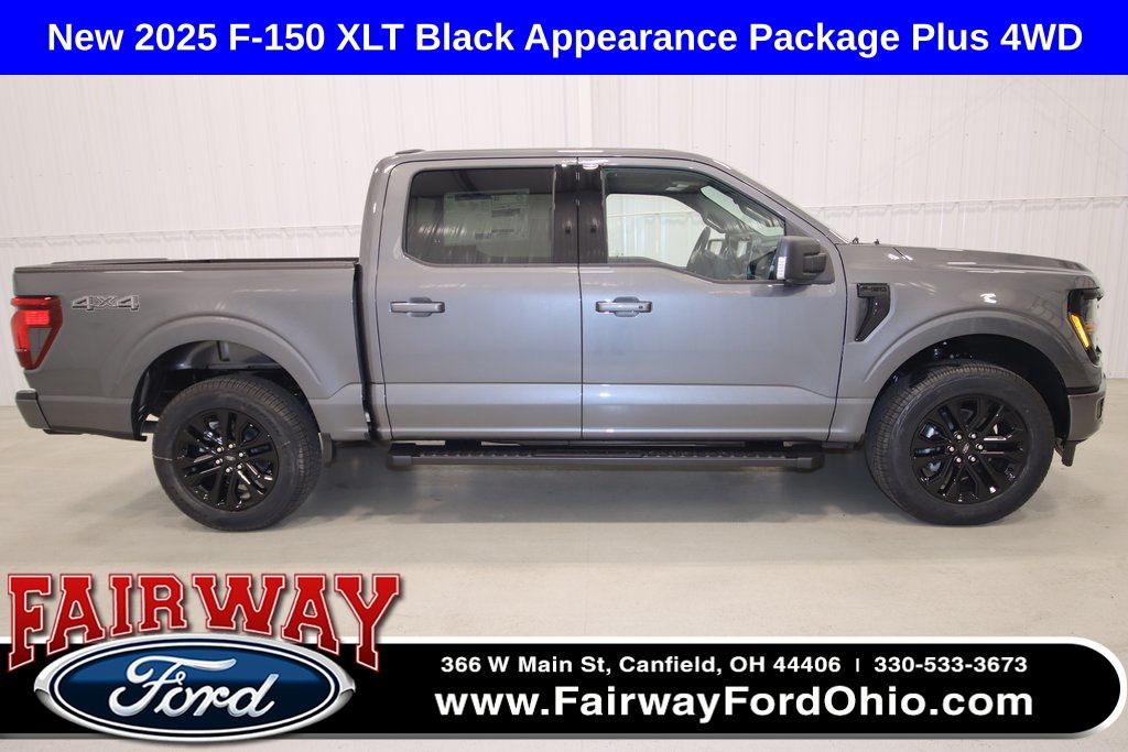 Carbonized Gray Metallic 2025 Ford F-150 XLT SuperCrew 4WD Pickup Truck Four-Wheel Drive Automatic