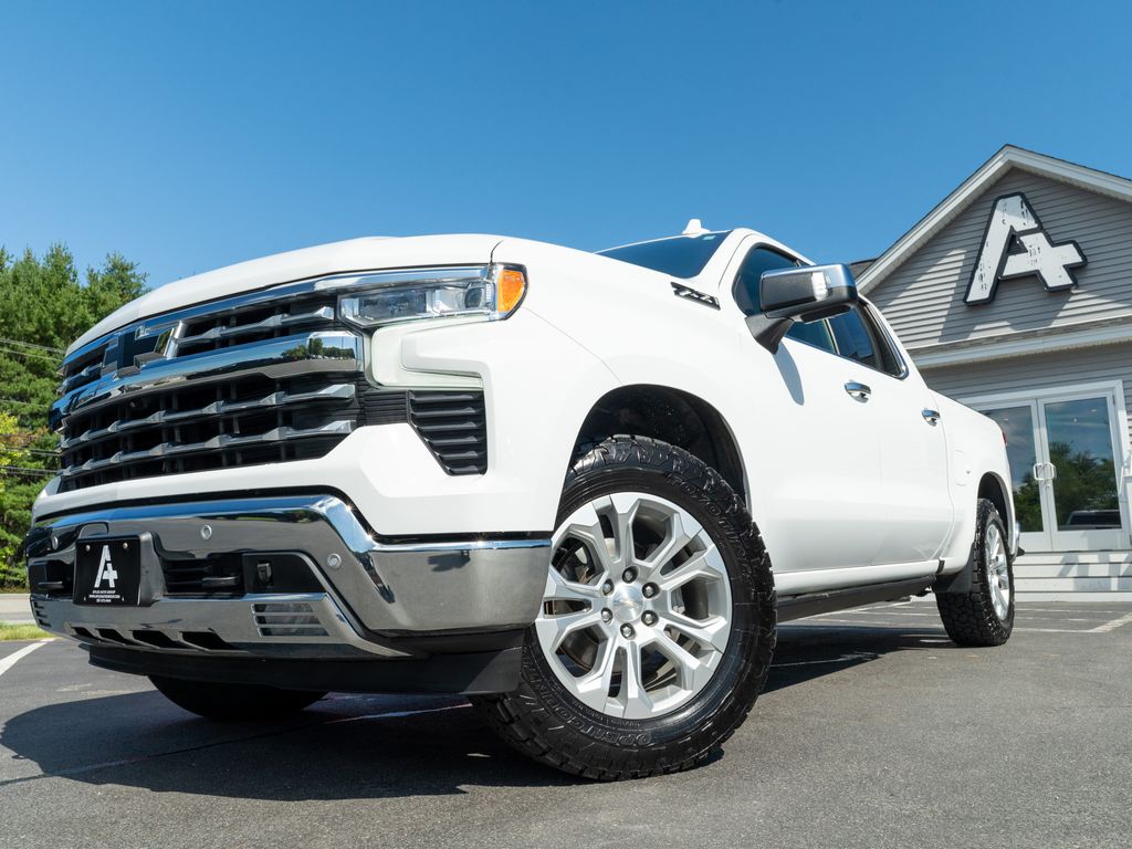 Summit White 2023 Chevrolet Silverado 1500 Pickup Truck Four-Wheel Drive Automatic