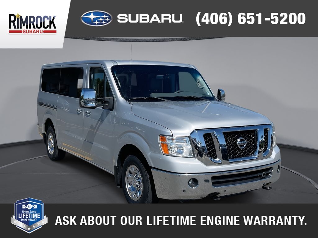 Silver 2020 Nissan NV Passenger SL V8 RWD Van Rear-Wheel Drive 7-Speed Automatic