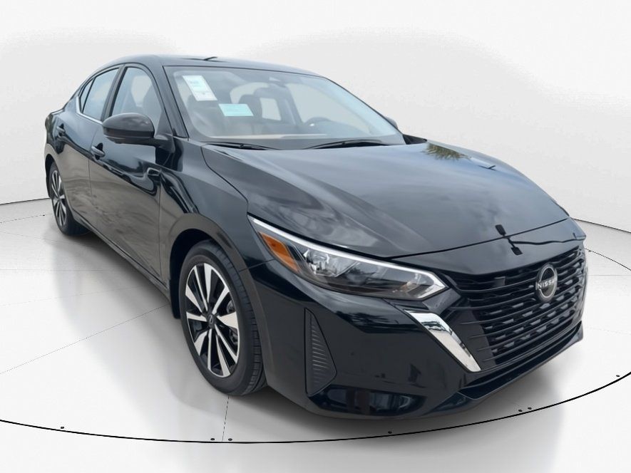2025 Super Black Nissan Sentra SV FWD Sedan