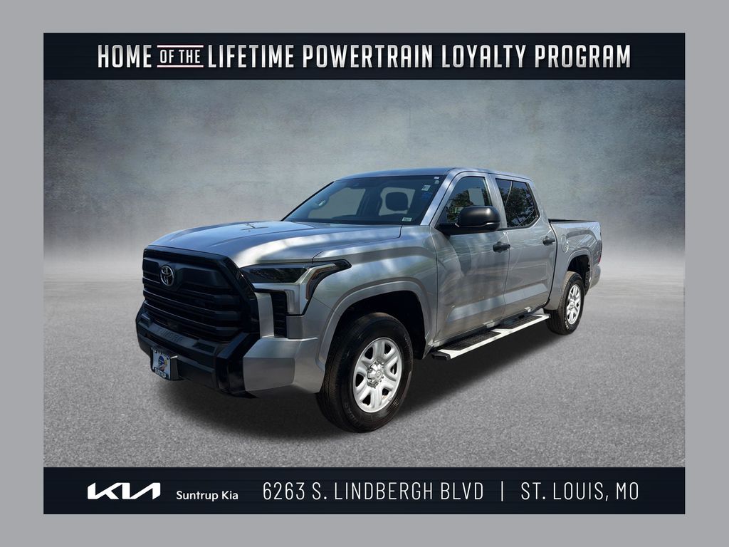 Lunar Rock 2024 Toyota Tundra SR CrewMax Cab 4WD Pickup Truck Four-Wheel Drive Automatic