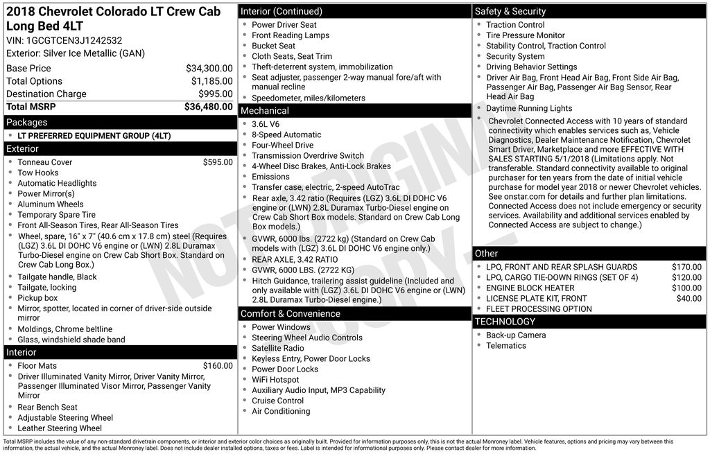 2018 Chevrolet Colorado LT