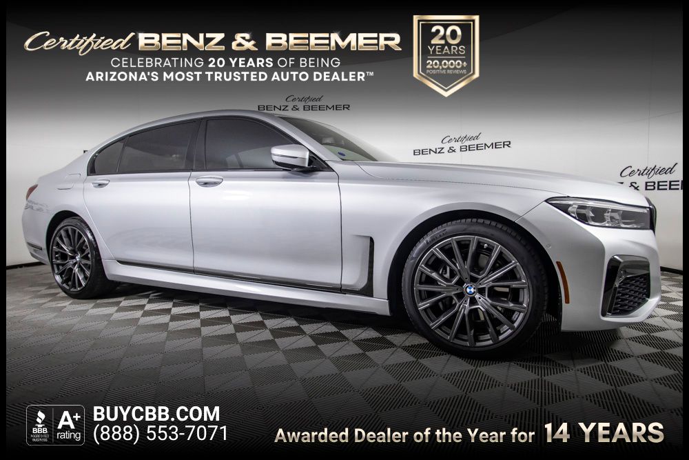 Glacier Silver Metallic 2020 BMW 7 Series Sedan Rear-Wheel Drive 8-Speed Automatic