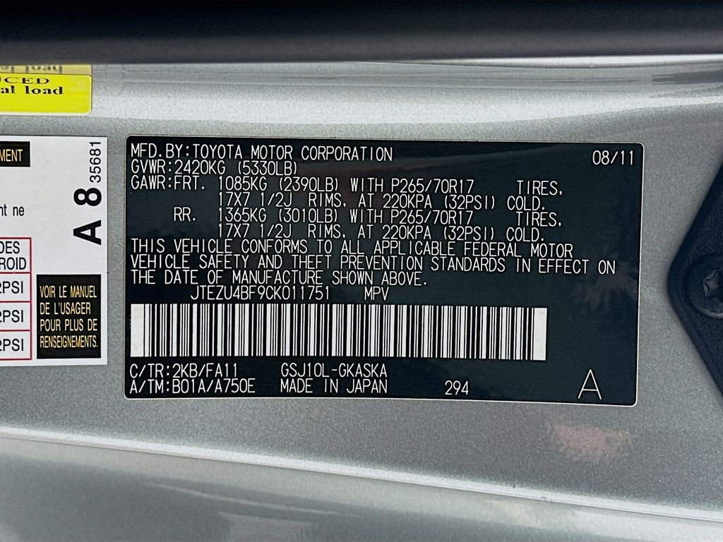 Thumbnail: 2012 Toyota FJ Cruiser - 30