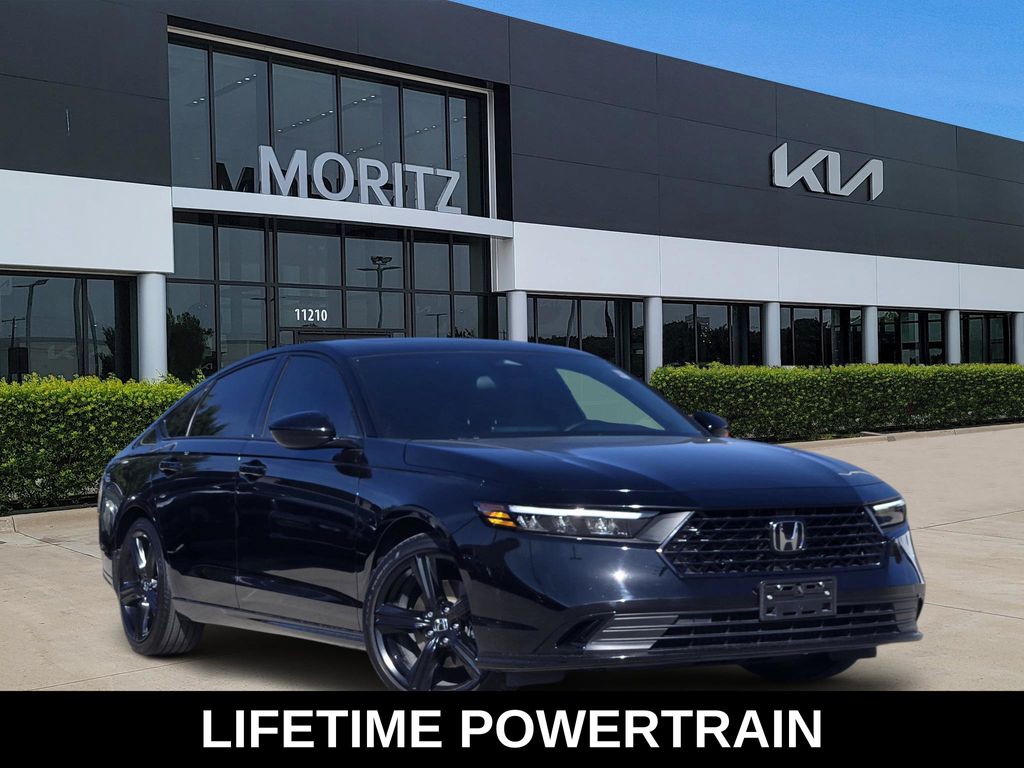 Crystal Black Pearl 2025 Honda Accord Hybrid Sedan Front-Wheel Drive Continuously Variable Transmission