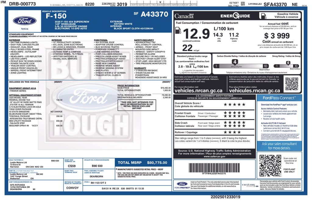 Certified Used 2025 White Ford Tremor image 5