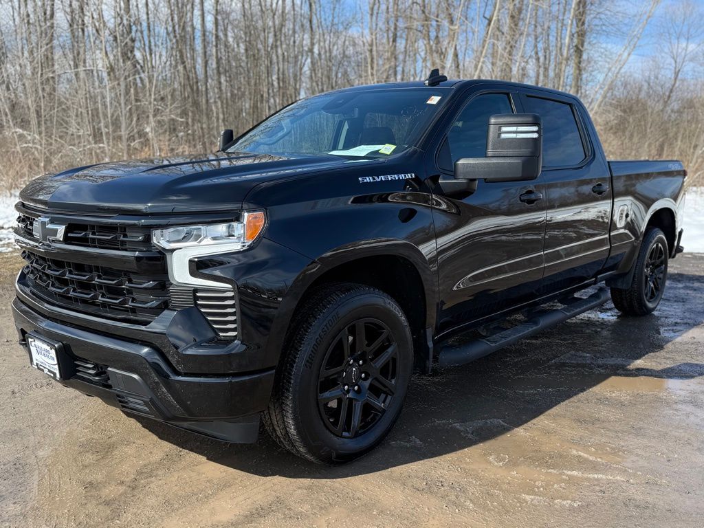 Black 2024 Chevrolet Silverado 1500 RST Crew Cab 4WD Pickup Truck Four-Wheel Drive Automatic