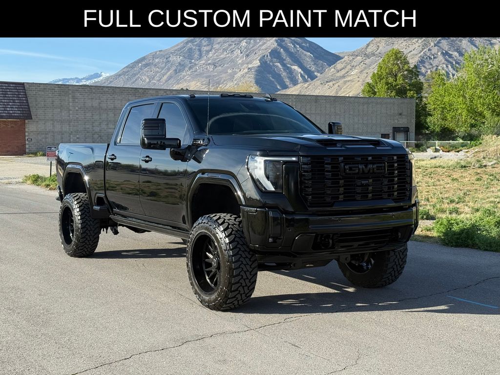 Onyx Black 2024 GMC Sierra 3500HD Denali Ultimate Crew Cab 4WD Pickup Truck Four-Wheel Drive Automatic