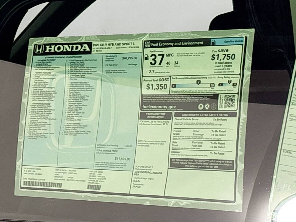 2026 Honda CR-V Hybrid Sport-L