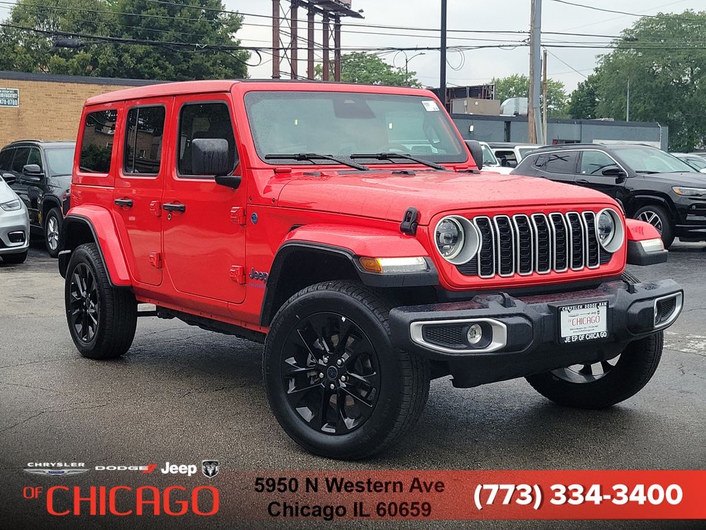 Firecracker Red Clearcoat 2025 Jeep Wrangler 4xe SUV / Crossover Four-Wheel Drive 8-Speed Automatic