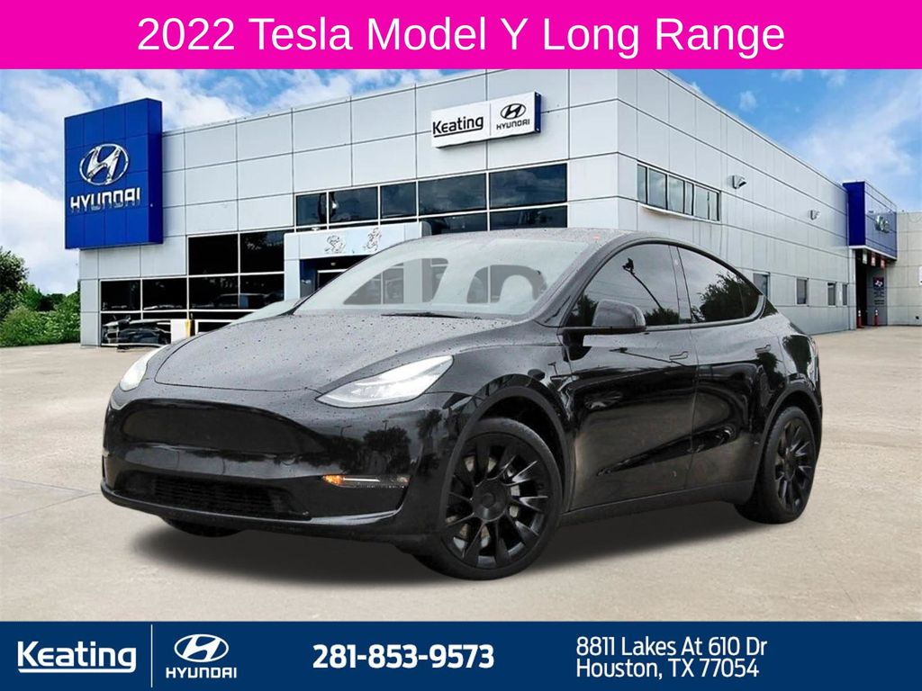 Solid Black 2022 Tesla Model Y Long Range AWD SUV / Crossover All-Wheel Drive 1-Speed Automatic