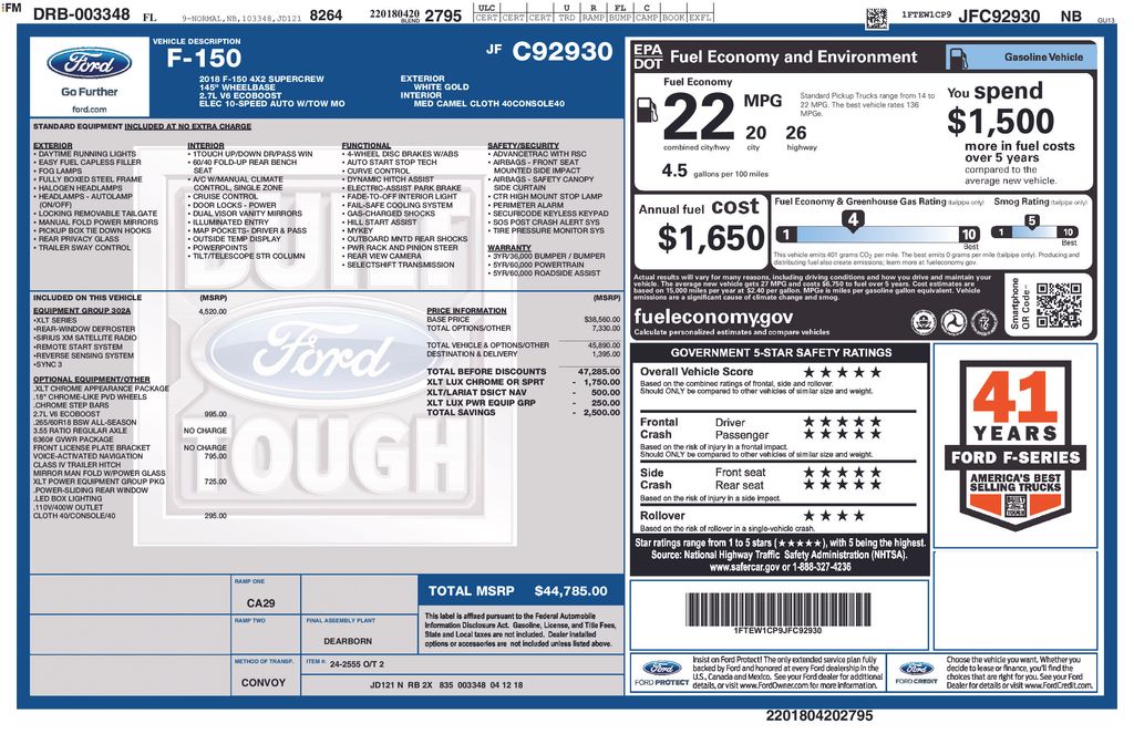 Certified Used 2018 Gold Ford XLT image 5