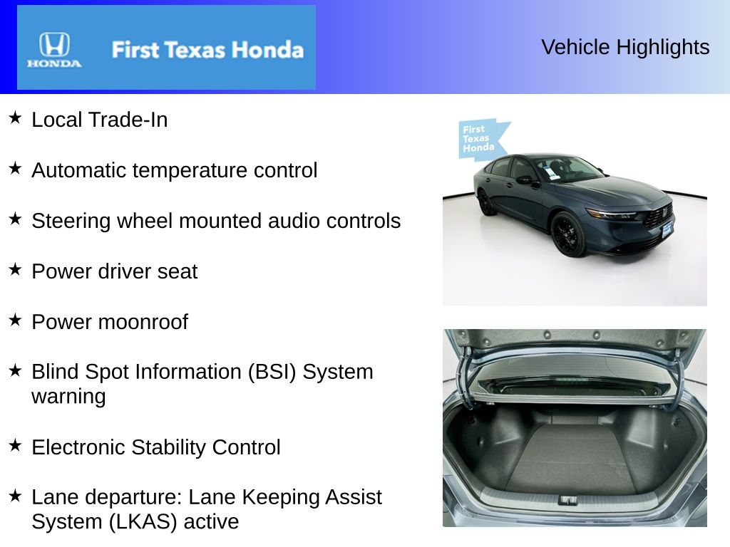 Used Car 2025 Honda Accord  Se For Sale Under $30,000 In Austin, Texas