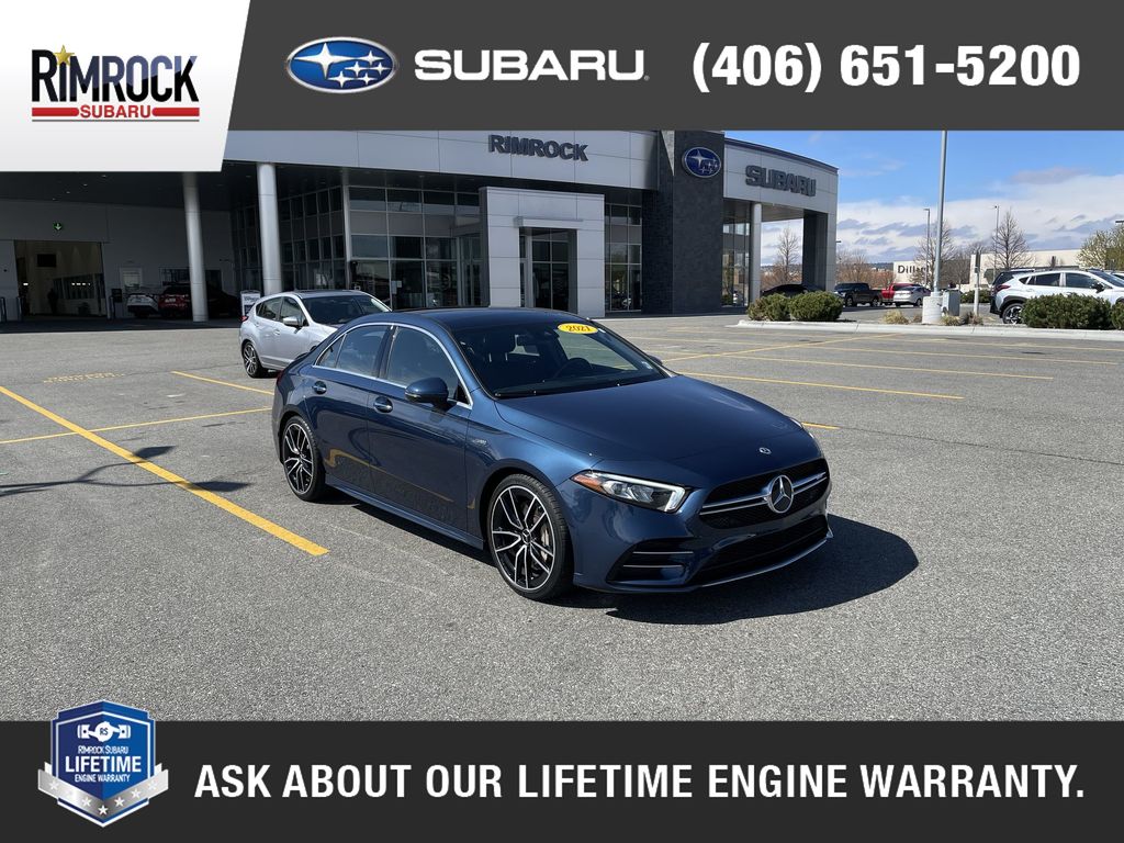 Denim Blue Metallic 2021 Mercedes-Benz A-Class AMG A 35 4MATIC Sedan AWD Sedan All-Wheel Drive 7-Speed Automatic