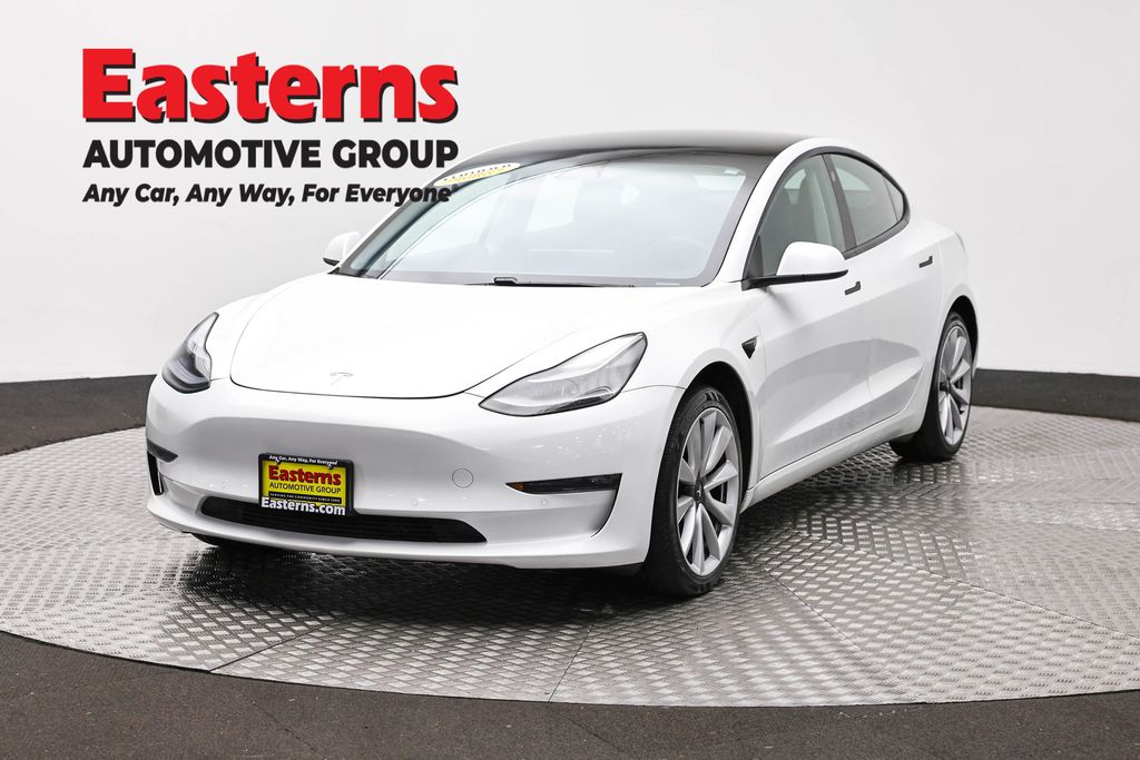 White 2021 Tesla Model 3 Long Range AWD Sedan All-Wheel Drive 1-Speed Automatic