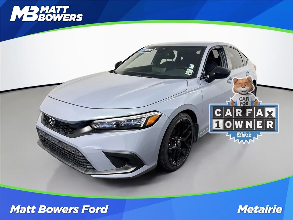 Morning Mist Metallic 2024 Honda Civic Hatchback Hatchback Front-Wheel Drive Continuously Variable Transmission