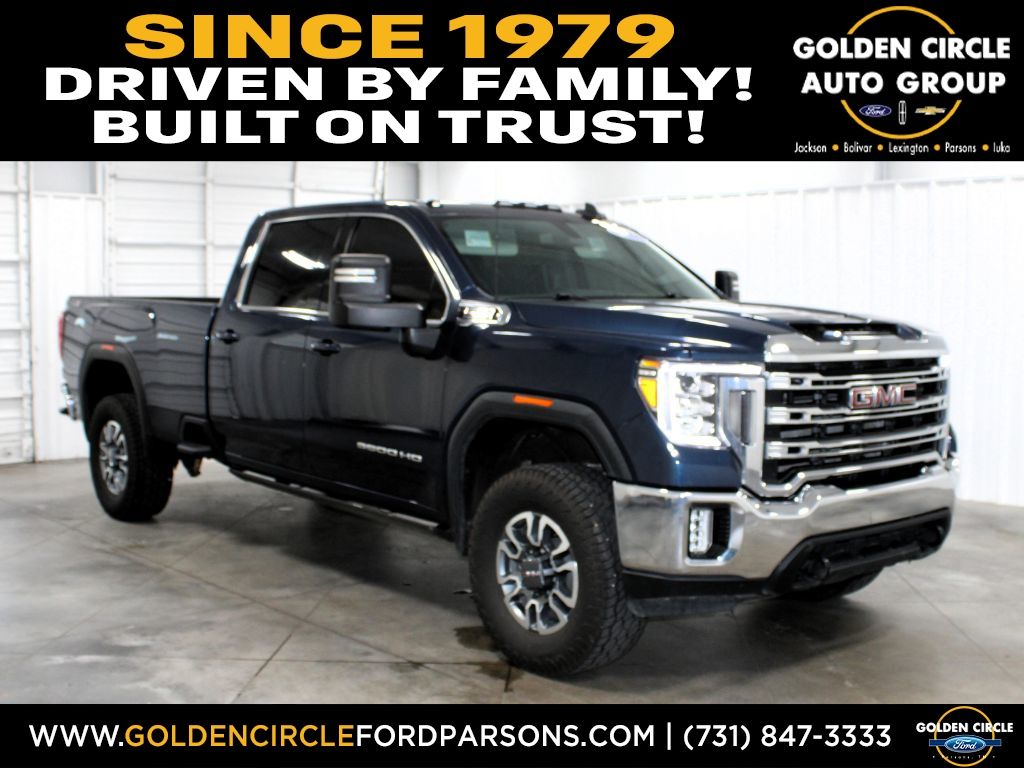Pacific Blue Metallic 2022 GMC Sierra 3500HD Pickup Truck Four-Wheel Drive 6-Speed Automatic