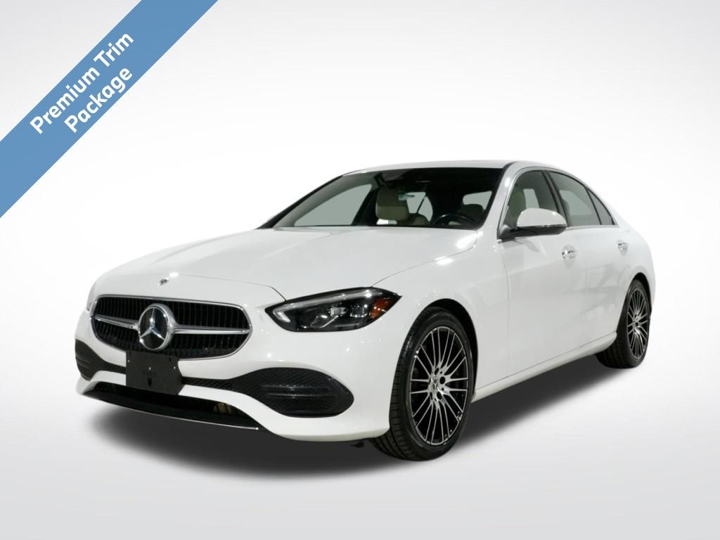 White 2023 Mercedes-Benz C-Class Sedan All-Wheel Drive 9-Speed Automatic