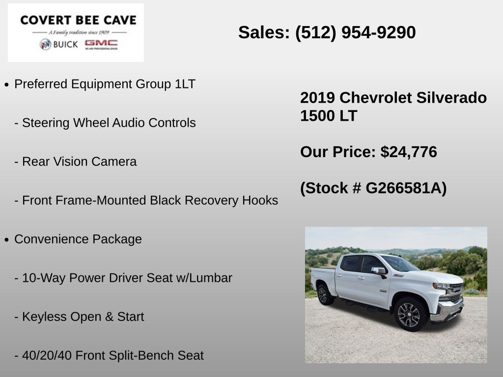 Used Car 2019 Chevrolet Silverado 1500  Lt For Sale Under $25,000 In Austin, Texas
