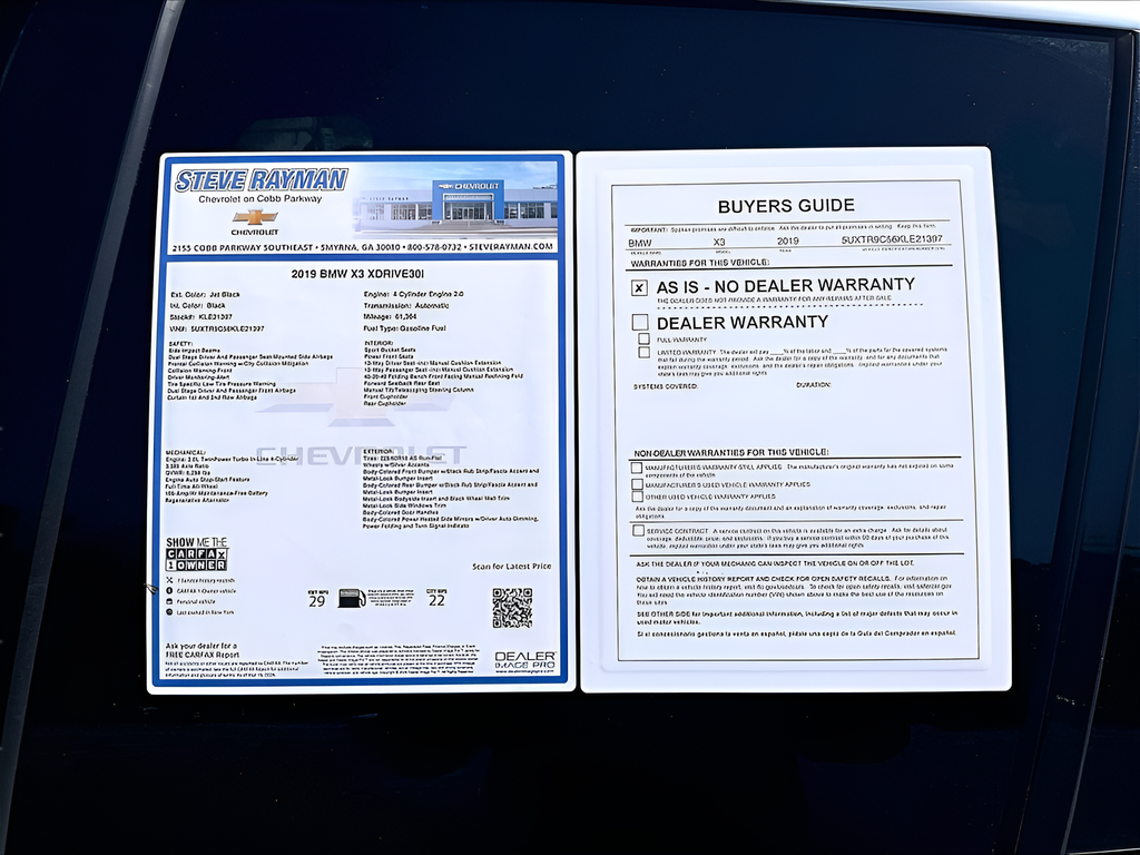 Used 2019 BMW X3 xDrive30i 4D Sport Utility