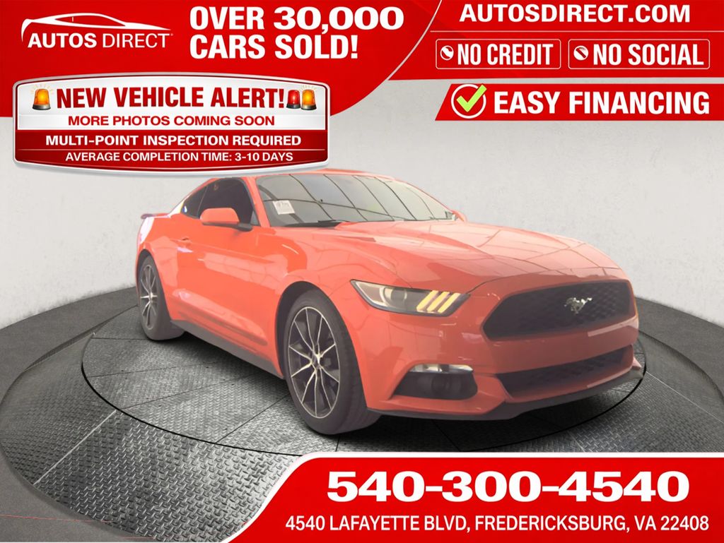 Competition Orange 2016 Ford Mustang EcoBoost Coupe RWD Coupe Rear-Wheel Drive 6-Speed Manual