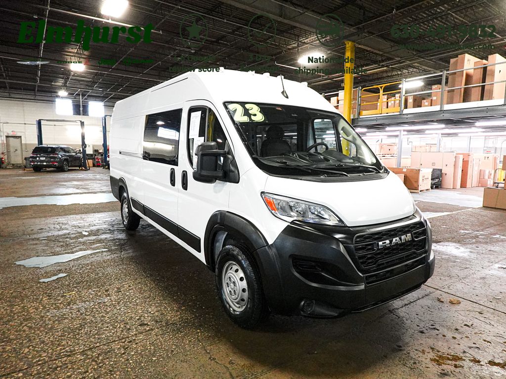 Bright White Clearcoat 2023 RAM ProMaster 3500 159 High Roof Extended Cargo Van FWD Van Front-Wheel Drive 9-Speed Automatic
