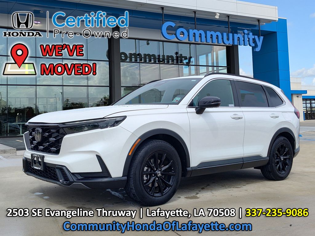 Platinum White Pearl 2024 Honda CR-V Hybrid Sport FWD SUV / Crossover Front-Wheel Drive Continuously Variable Transmission