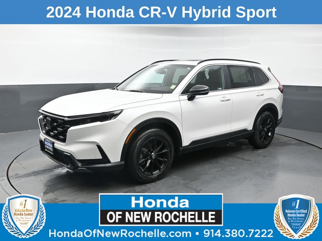 Platinum White Pearl 2024 Honda CR-V Hybrid SUV / Crossover All-Wheel Drive Continuously Variable Transmission