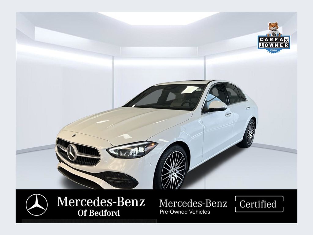 Polar White 2023 Mercedes-Benz C-Class Sedan All-Wheel Drive 9-Speed Automatic