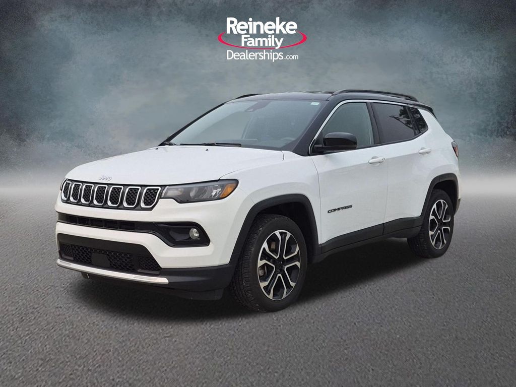 Bright White Clearcoat 2024 Jeep Compass SUV / Crossover Four-Wheel Drive 8-Speed Automatic
