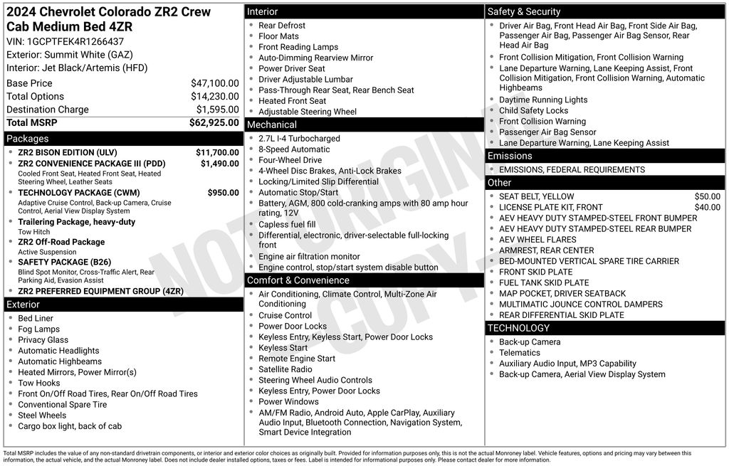 Used Car 2024 Chevrolet Colorado  Zr2 For Sale Under $60,000 In Austin, Texas