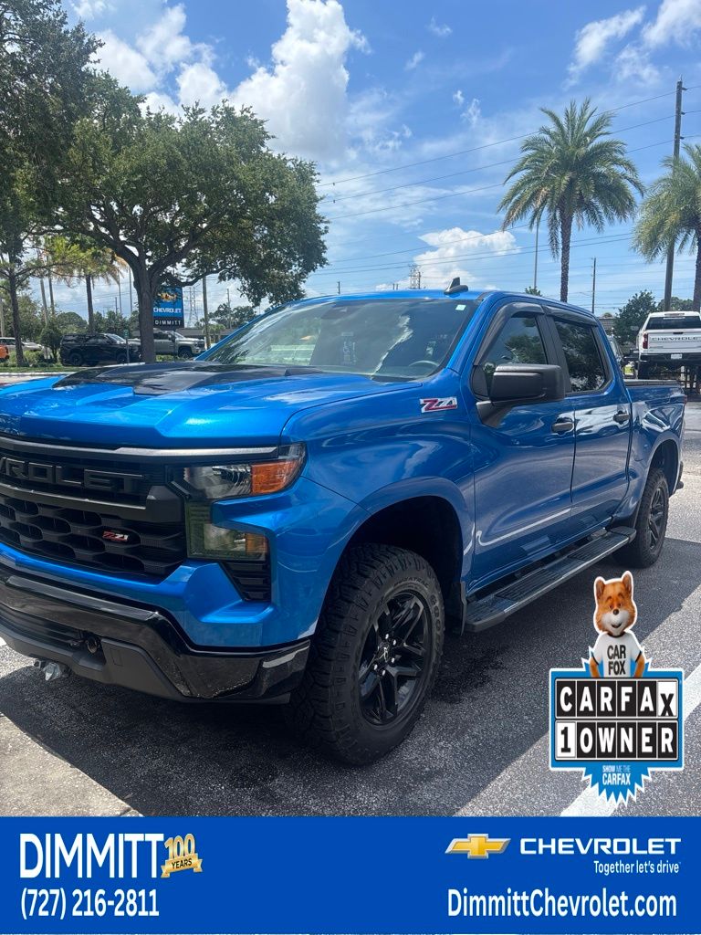 Glacier Blue Metallic 2022 Chevrolet Silverado 1500 Pickup Truck Four-Wheel Drive Automatic