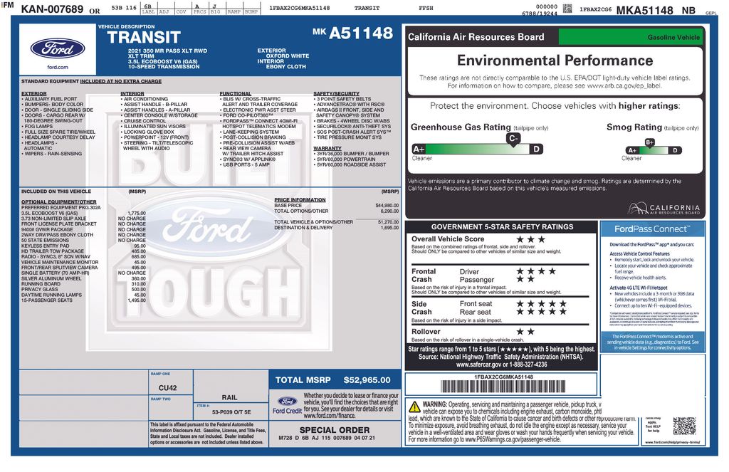 2021 Ford Transit-350 Passenger Van XLT