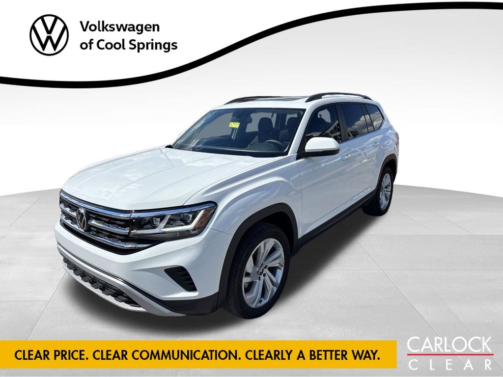 Pure White 2022 Volkswagen Atlas SUV / Crossover All-Wheel Drive 8-Speed Automatic