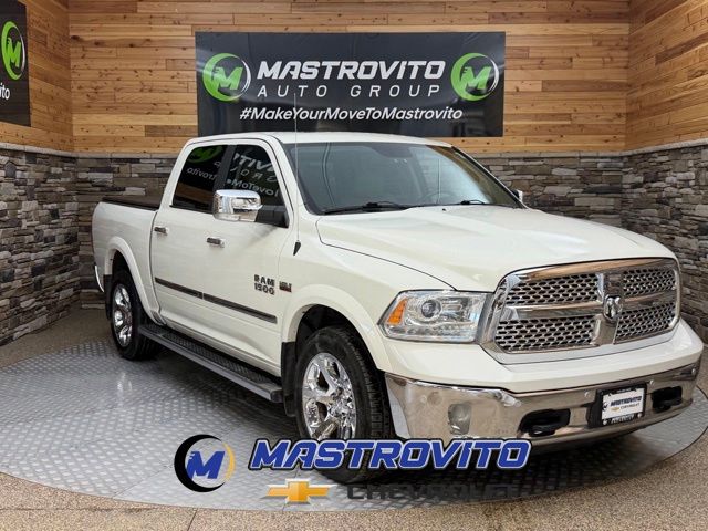 Pearl White 2016 RAM 1500 Pickup Truck Four-Wheel Drive 8-Speed Automatic