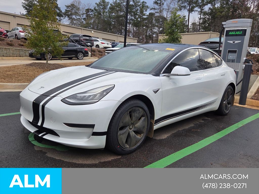 Pearl White Multi-Coat 2020 Tesla Model 3 Standard Range Plus RWD Sedan Rear-Wheel Drive 1-Speed Automatic