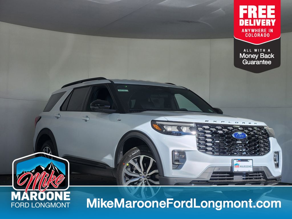 Space White Metallic 2026 Ford Explorer SUV / Crossover All-Wheel Drive Automatic