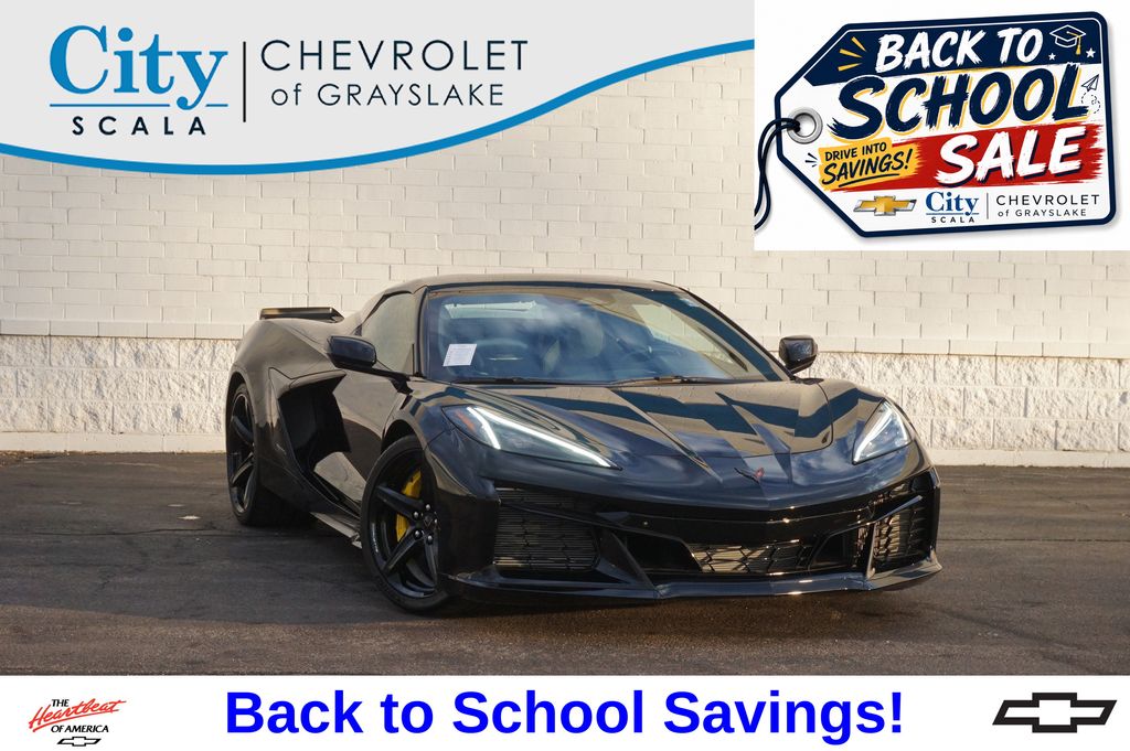 Black 2025 Chevrolet Corvette E-Ray Convertible All-Wheel Drive 8-Speed Dual Clutch