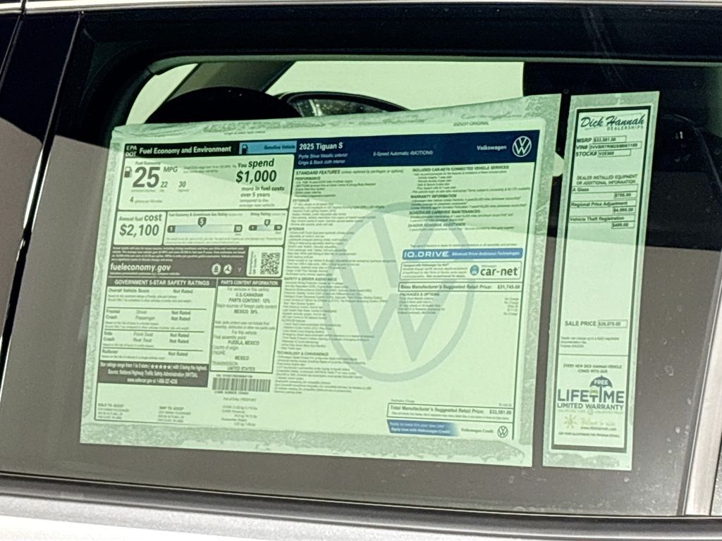 2025 Volkswagen Tiguan 2.0T S