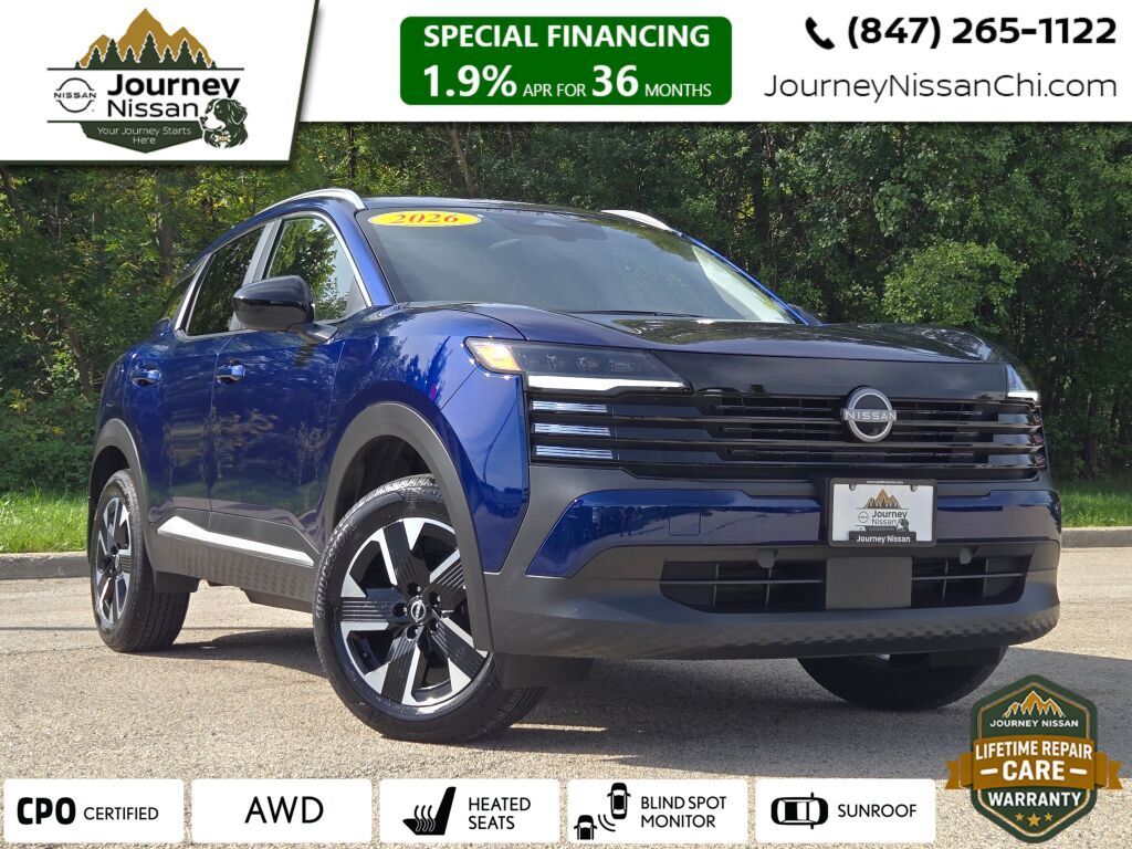 Deep Blue Pearl 2026 Nissan Kicks SUV / Crossover All-Wheel Drive Continuously Variable Transmission