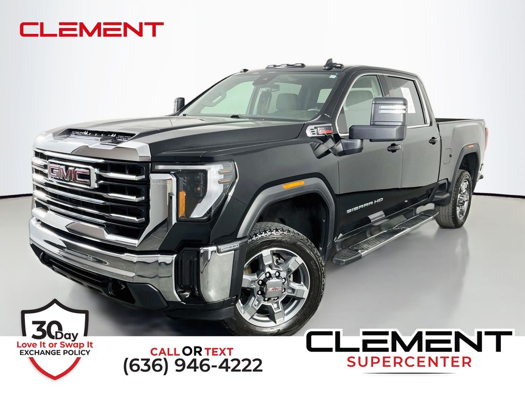 Onyx Black 2025 GMC Sierra 2500HD SLE Crew Cab 4WD Pickup Truck Four-Wheel Drive Automatic