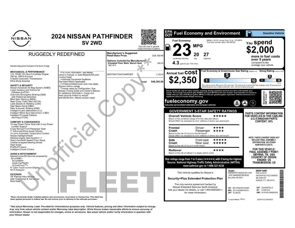 Used Car 2024 Nissan Pathfinder  Sv For Sale Under $30,000 In Austin, Texas