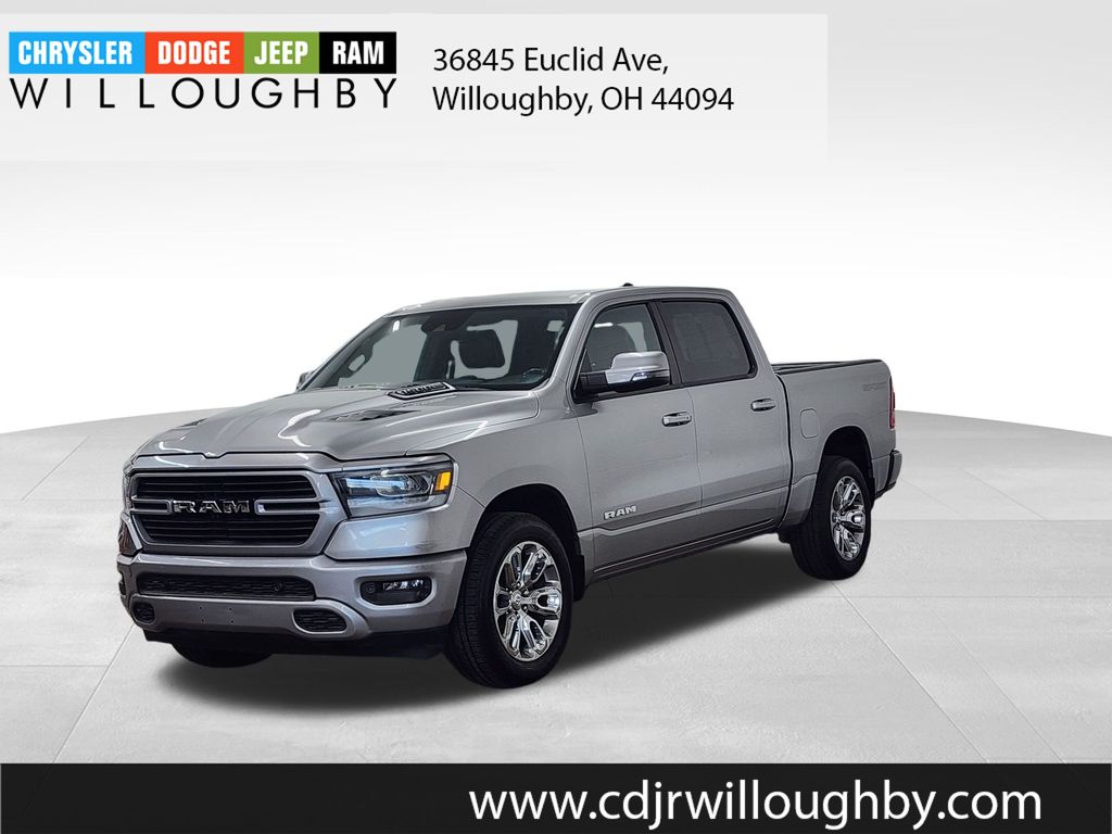 Billet Silver Metallic Clearcoat 2023 RAM 1500 Laramie Crew Cab 4WD Pickup Truck Four-Wheel Drive 8-Speed Automatic