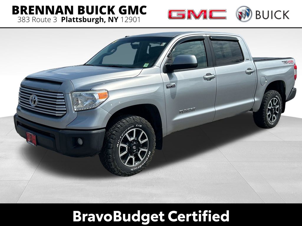 Silver Sky Metallic 2015 Toyota Tundra SR5 CrewMax 5.7L 4WD Pickup Truck Four-Wheel Drive 6-Speed Automatic Overdrive