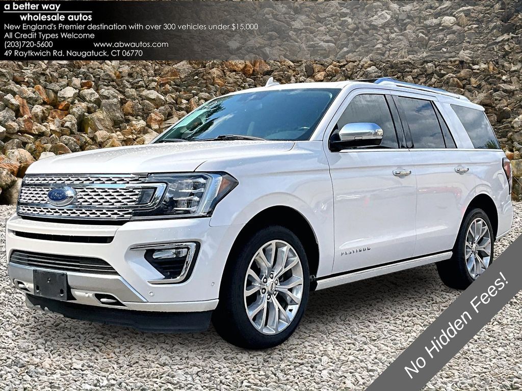 White Platinum Clearcoat Metallic 2019 Ford Expedition SUV / Crossover Four-Wheel Drive Automatic