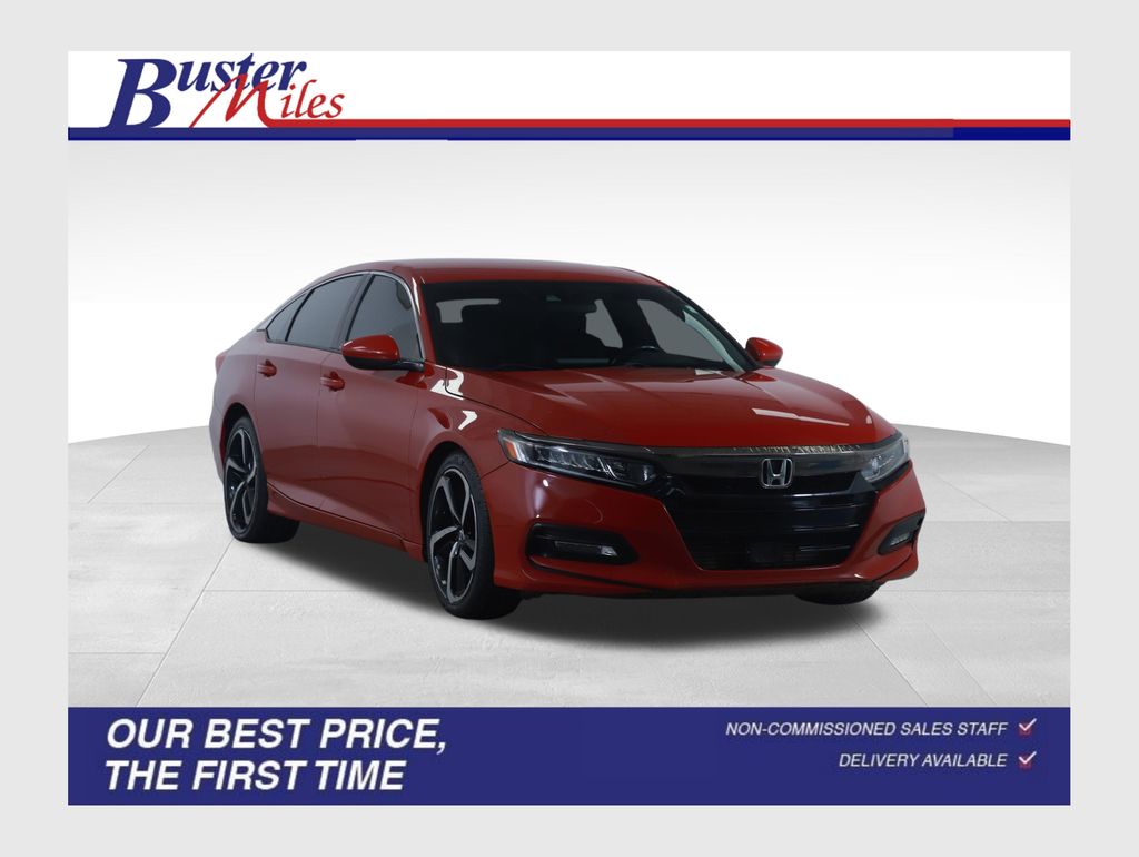 Red 2019 Honda Accord Sedan Front-Wheel Drive Continuously Variable Transmission